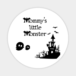 Mommy’s little monster, funny Halloween, ghost clipart, cute Halloween mask, Halloween ghosts Magnet